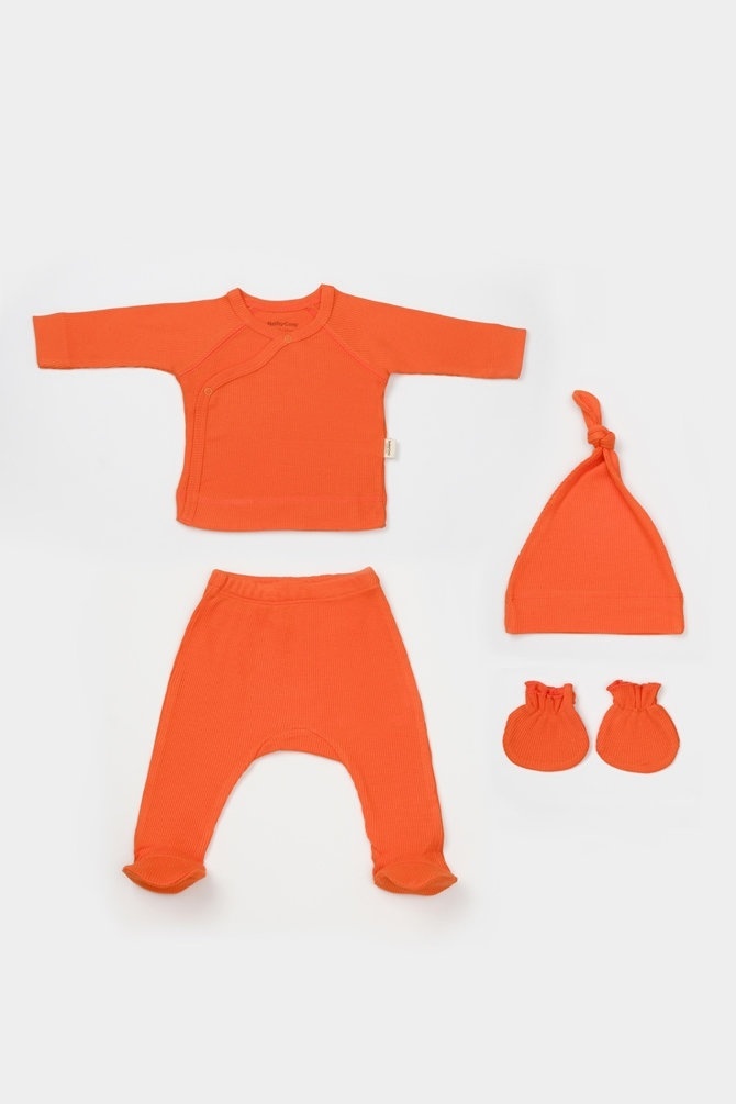 Cutie 4 piese pentru nou nascut - 100% bumbac organic - BabyCosy - imagine 25