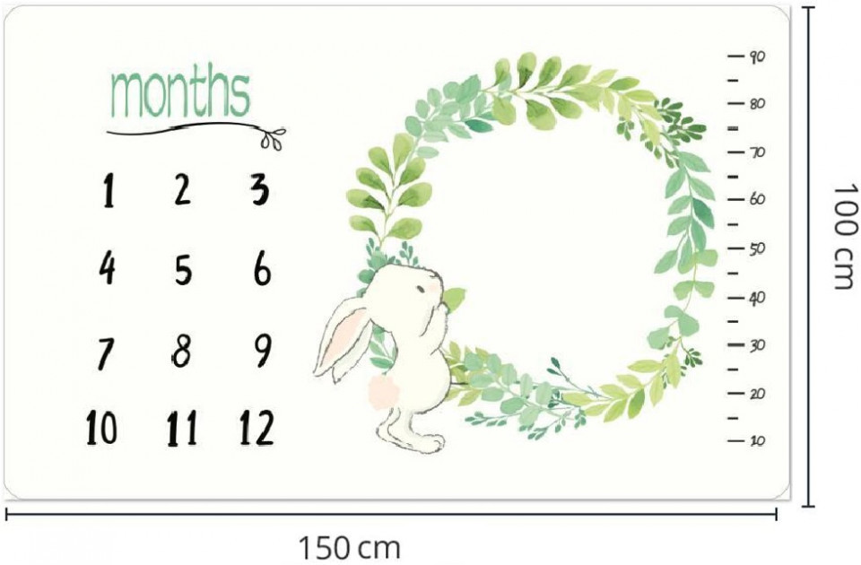 Noua Paturica plusata pentru fotografii 100x150 cm Drool (Model: Iepuras)