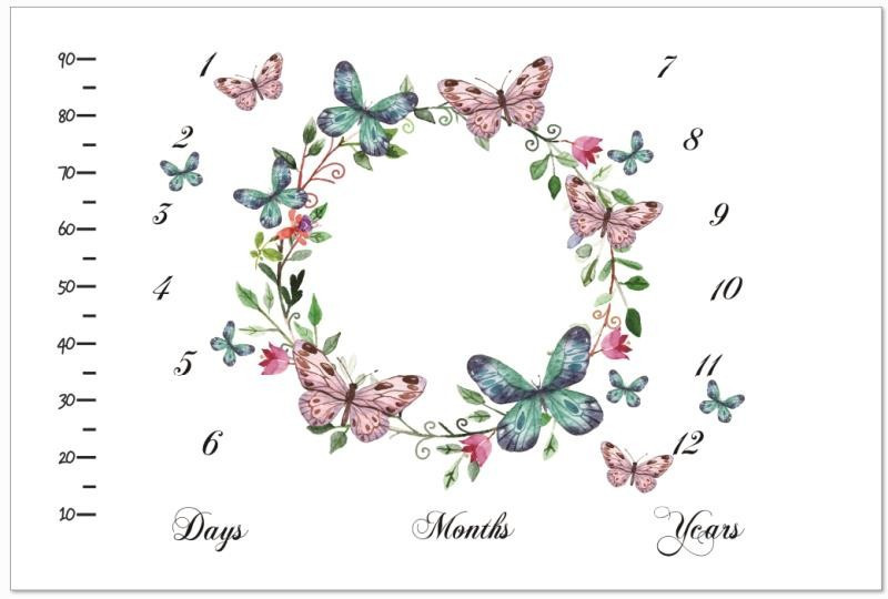 Noua Paturica plusata pentru fotografii 100x150 cm Drool (Model: Fluturi)