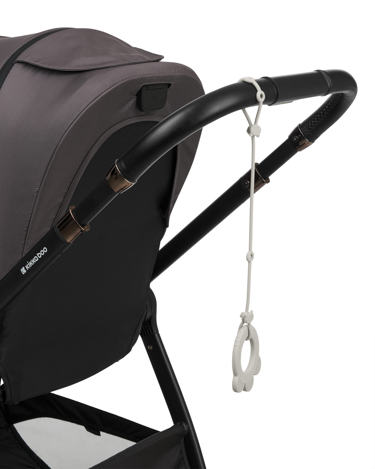 Lantisor suzeta bebelusi din silicon alimentar, Platinum Sand - imagine 3