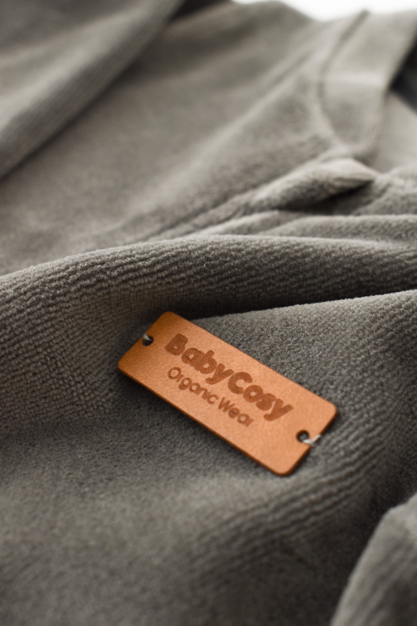 Salopeta cu maneca lunga si fermoar din 80%bumbac organic si 20% poliester - BabyCosy - imagine 6