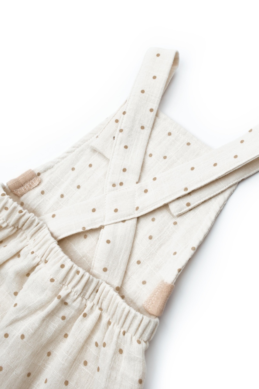 Salopeta cu palariuta TeddyBear, BabyCosy, 100% bumbac organic - imagine 5