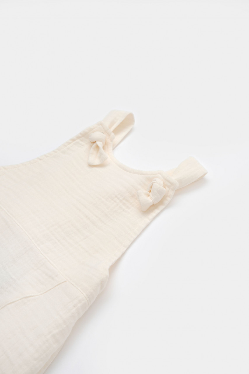 Salopeta de vara cu pantaloni lungi din muselina, BabyCosy, 100% bumbac organic - imagine 19
