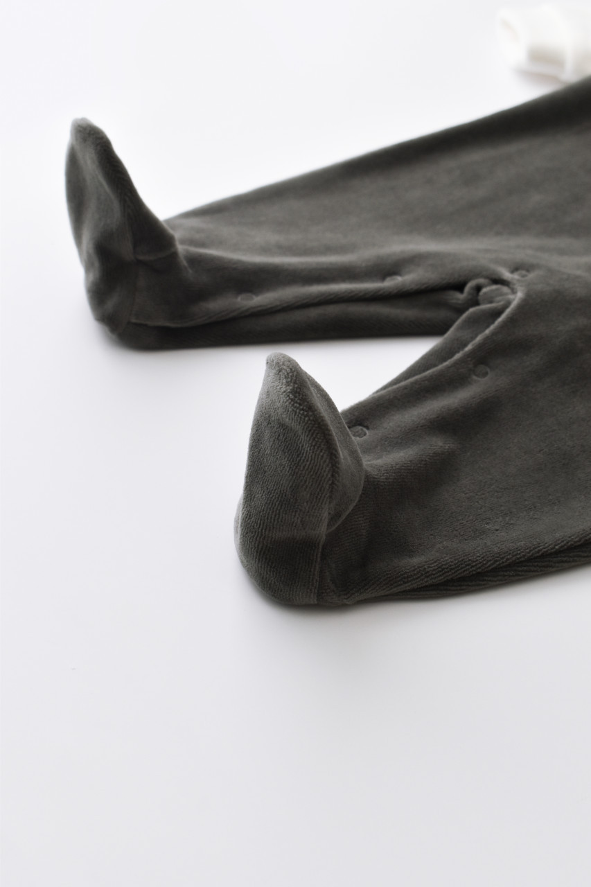 Salopeta Ursulet cu maneca lunga si botosei din 80%bumbac organic si 20% poliester - BabyCosy - imagine 5