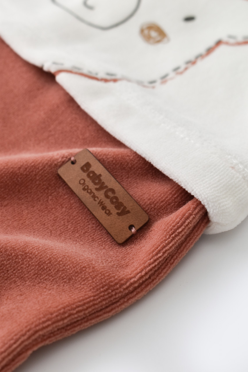 Salopeta Ursulet cu maneca lunga si botosei din 80%bumbac organic si 20% poliester - BabyCosy - imagine 12