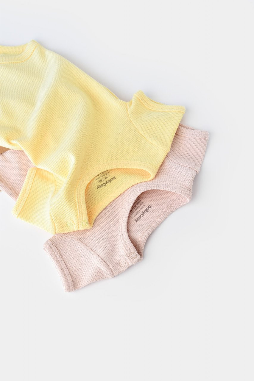 Set 2 body-uri bebe unisex -100% bumbac organic BabyCosy - imagine 16