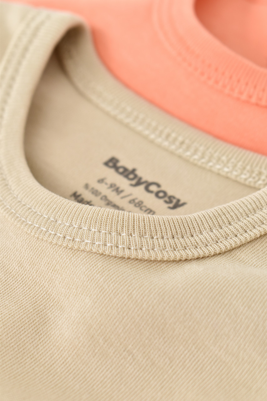 Set 2 body-uri bebe unisex -100% bumbac organic BabyCosy - imagine 43