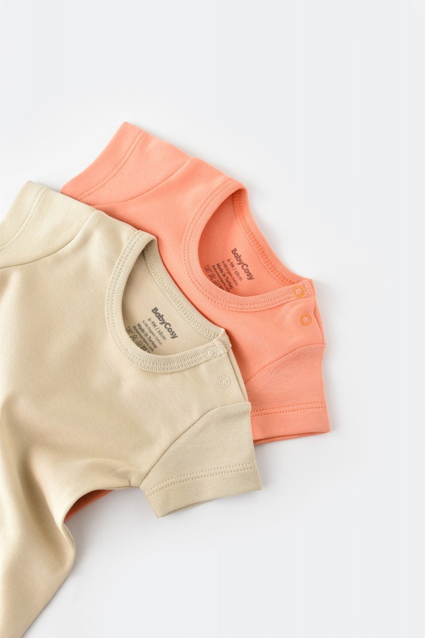 Set 2 body-uri bebe unisex -100% bumbac organic BabyCosy - imagine 45