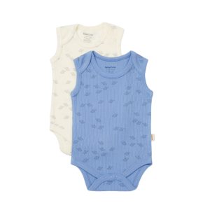 Set 2 body-uri fara maneci Printed, BabyCosy, 50% modal+50% bumbac