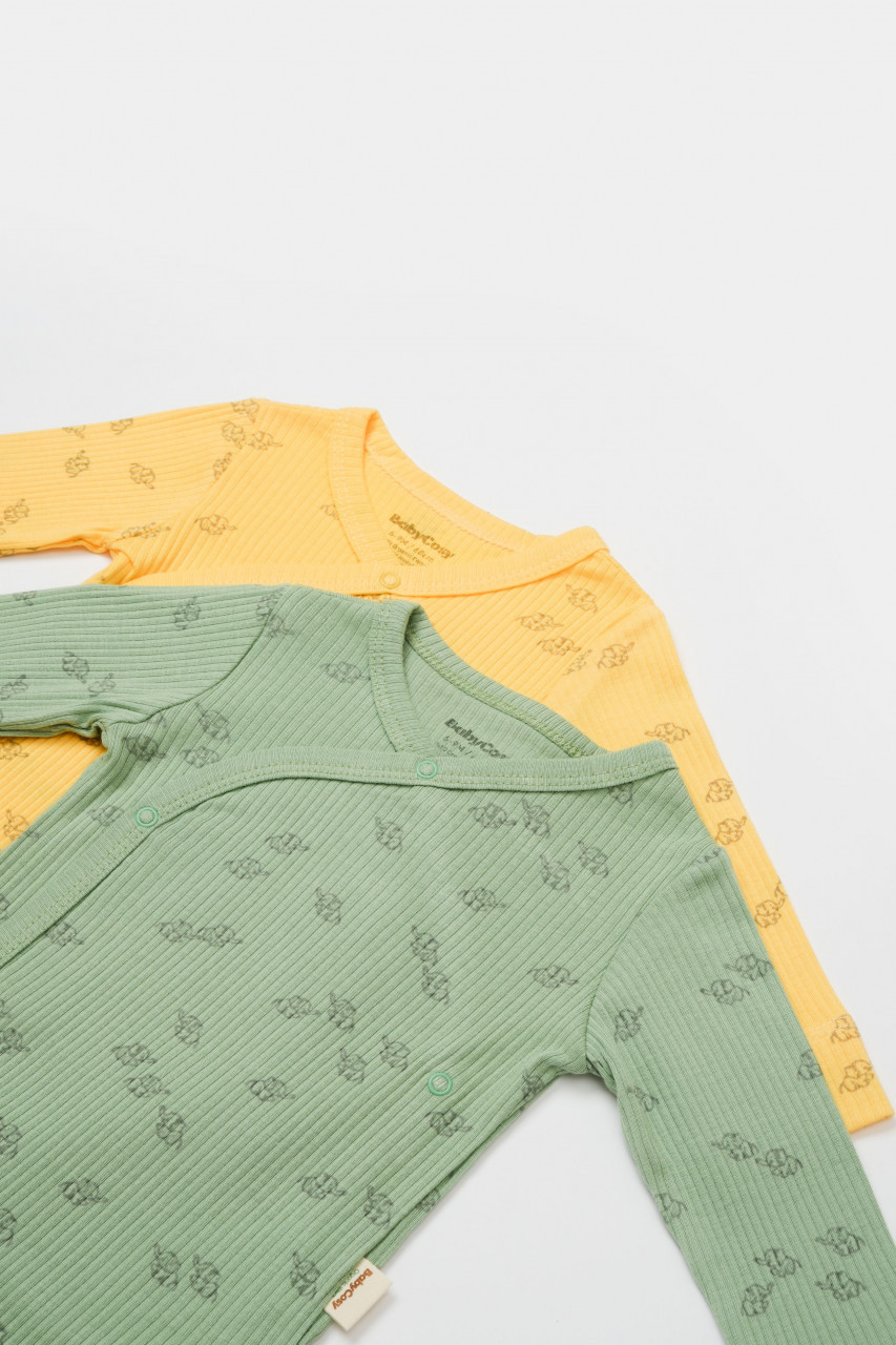 Set 2 body-uri petrecute Printed, BabyCosy, 50% modal+50% bumbac - imagine 9
