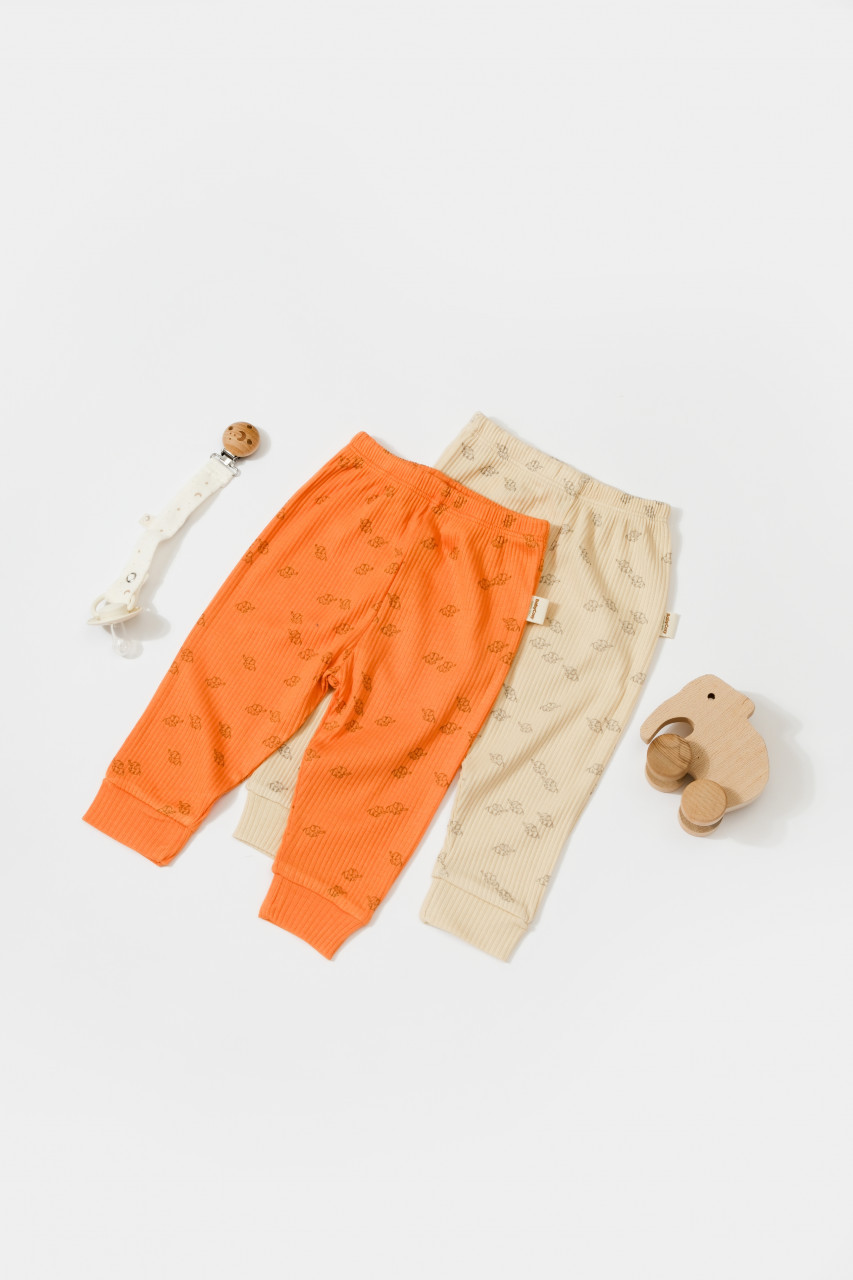 Set 2 pantalonasi Printed, BabyCosy, 50% modal+50% bumbac - imagine 6