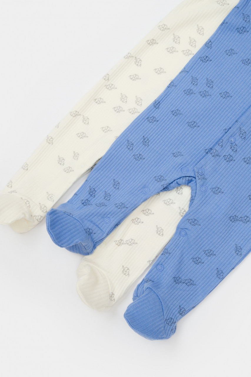 Set 2 salopete lungi Printed, BabyCosy, 50% modal+50% bumbac - imagine 5