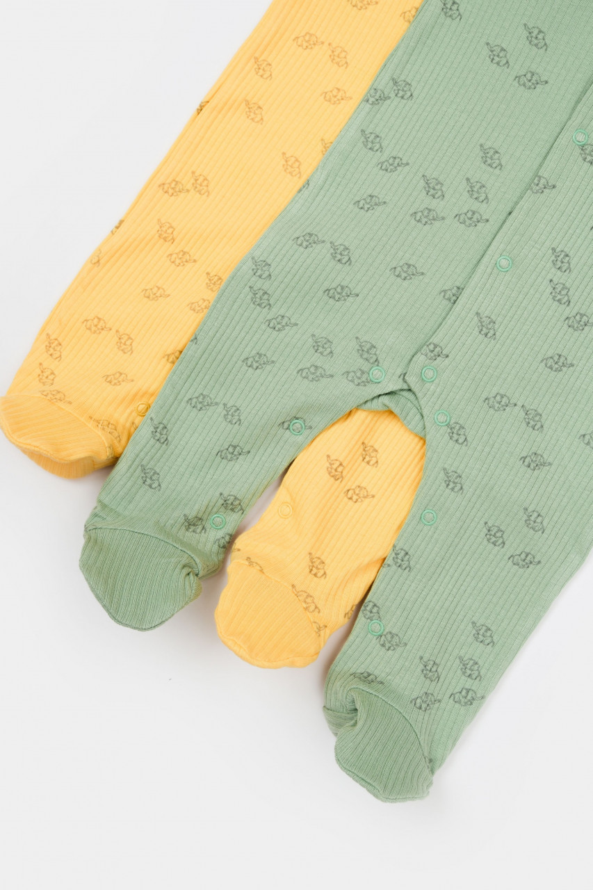 Set 2 salopete lungi Printed, BabyCosy, 50% modal+50% bumbac - imagine 9