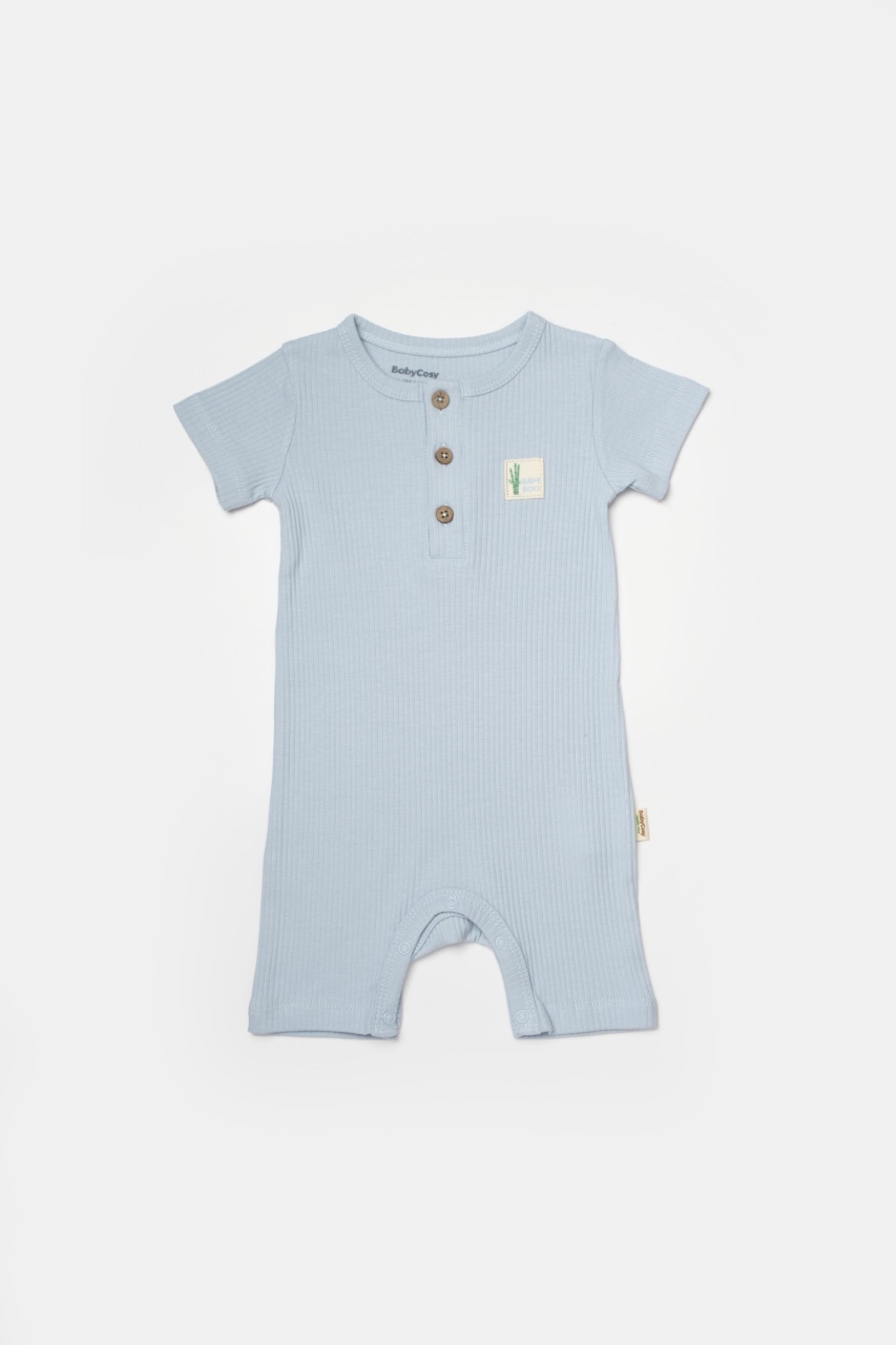 Set 2 salopete scurte Bamboo, BabyCosy, 50%bumbac+50% bambus - imagine 4