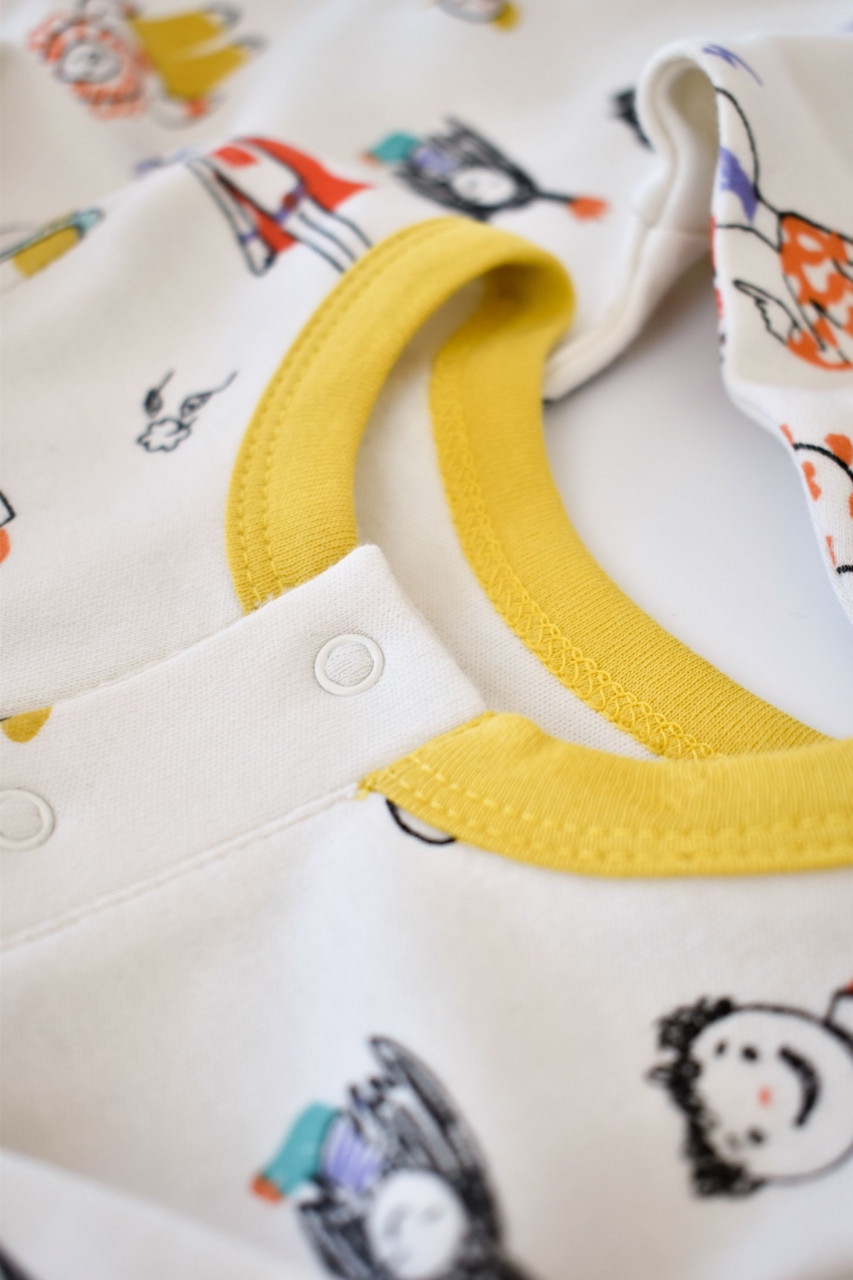 Set 2 salopetele cu maneca lunga si pantaloni lungi - 100%bumbac organic - imagine 3