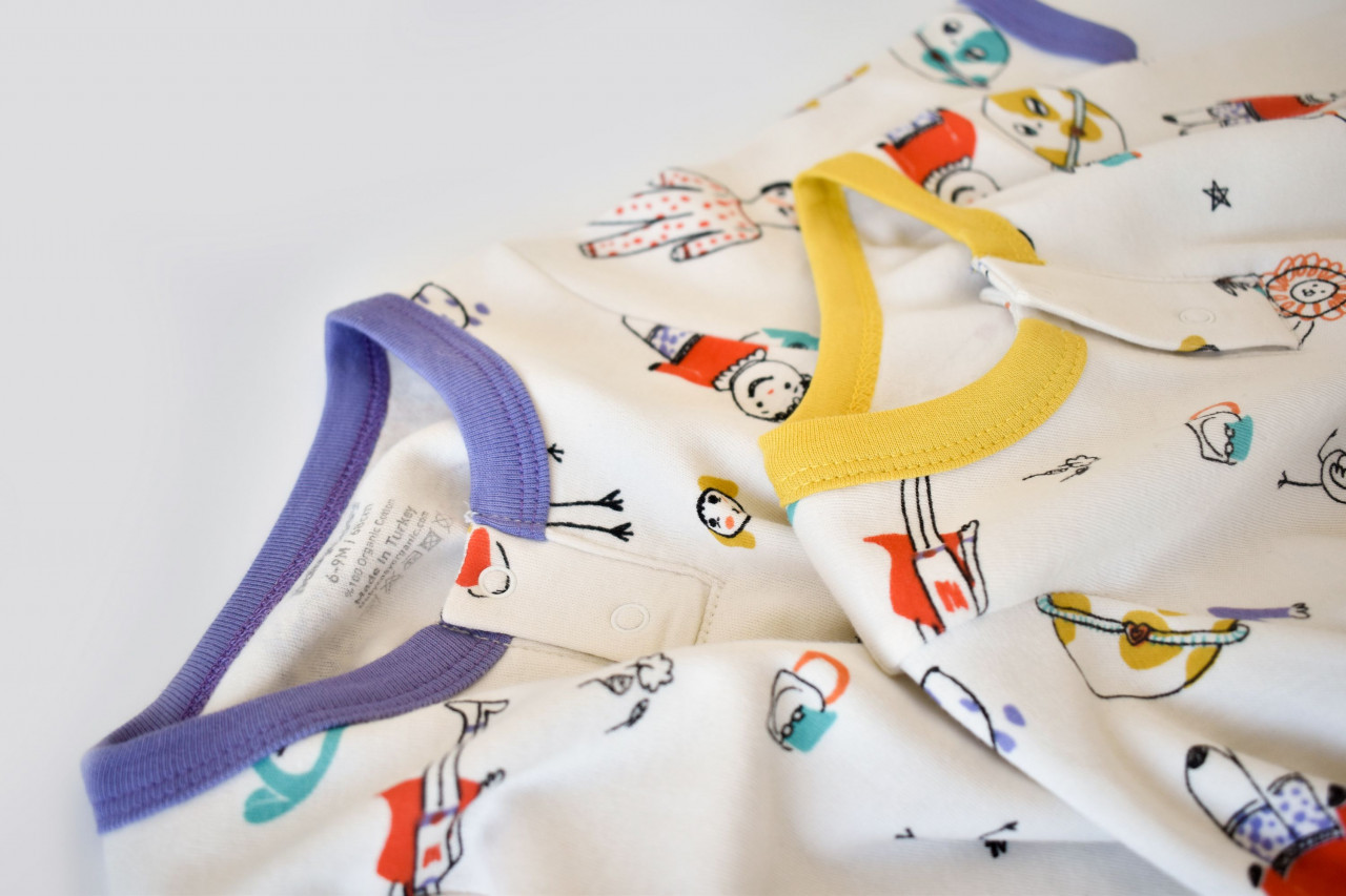 Set 2 salopetele cu maneca lunga si pantaloni lungi - 100%bumbac organic - imagine 4