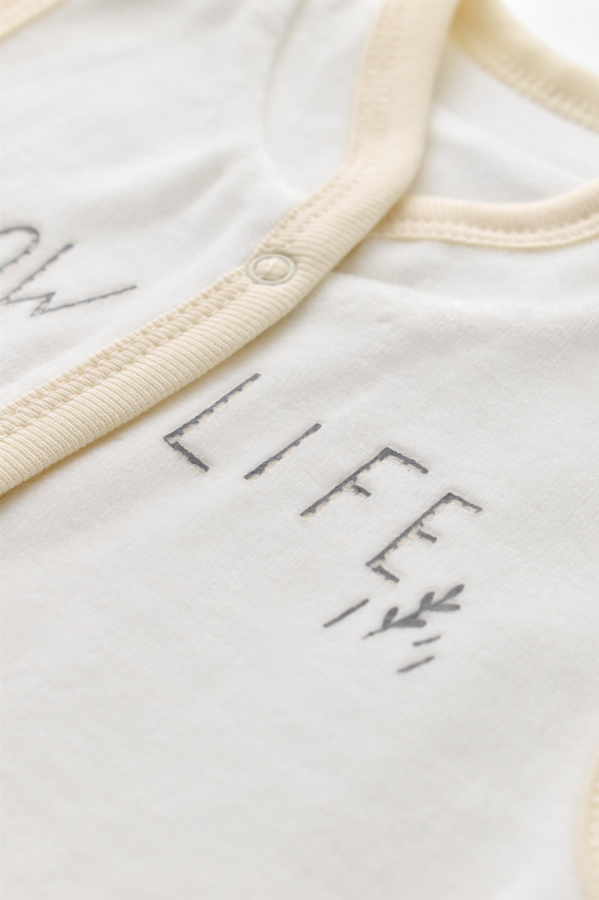 Set 3 piese Broscuta cu body, pantalonasi si vestuta din 80%bumbac organic si 20% poliester - imagine 23