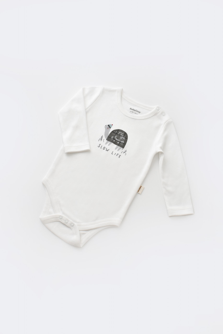 Set 3 piese Broscuta cu body, pantalonasi si vestuta din 80%bumbac organic si 20% poliester - imagine 4