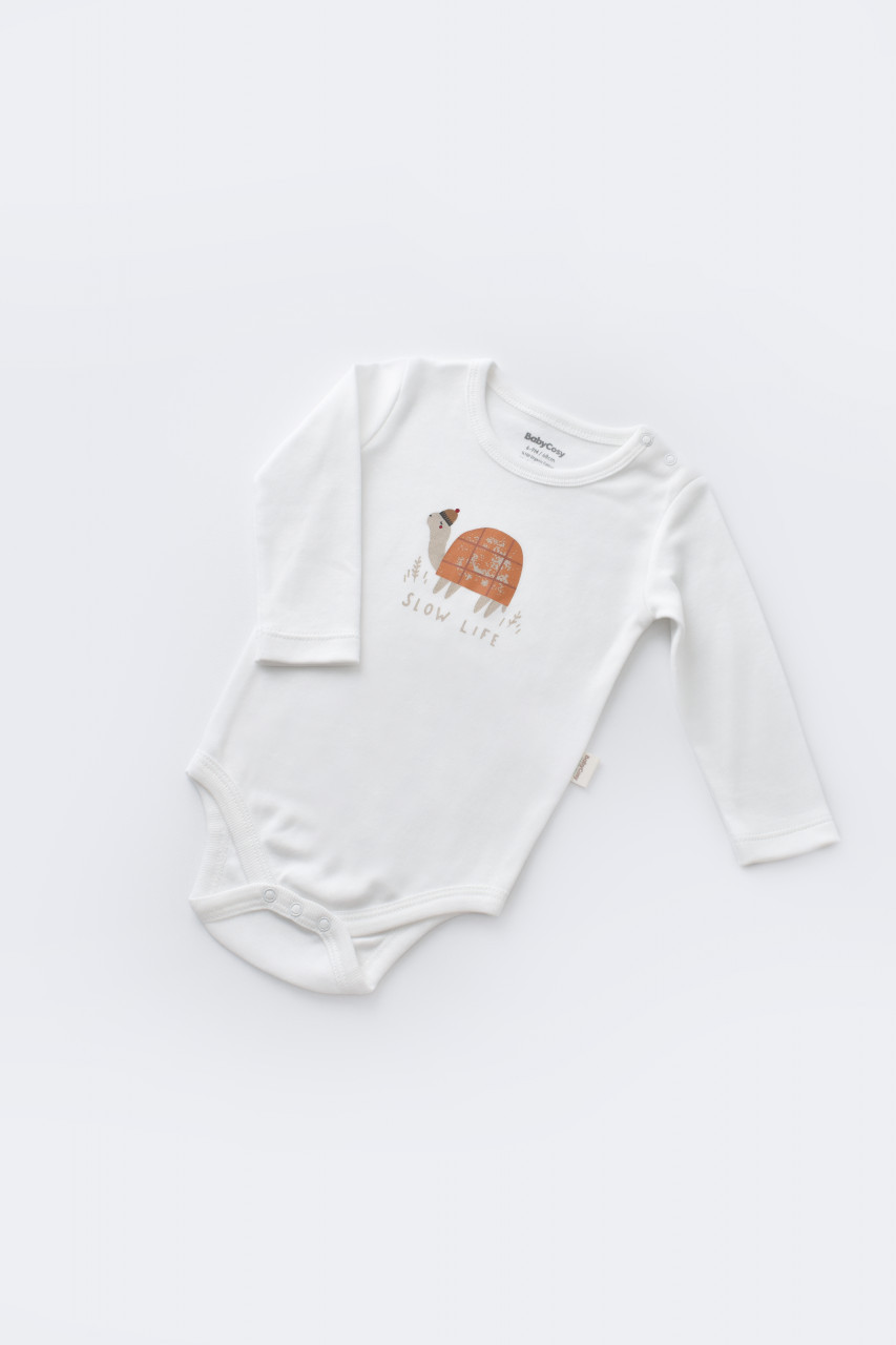 Set 3 piese Broscuta cu body, pantalonasi si vestuta din 80%bumbac organic si 20% poliester - imagine 29