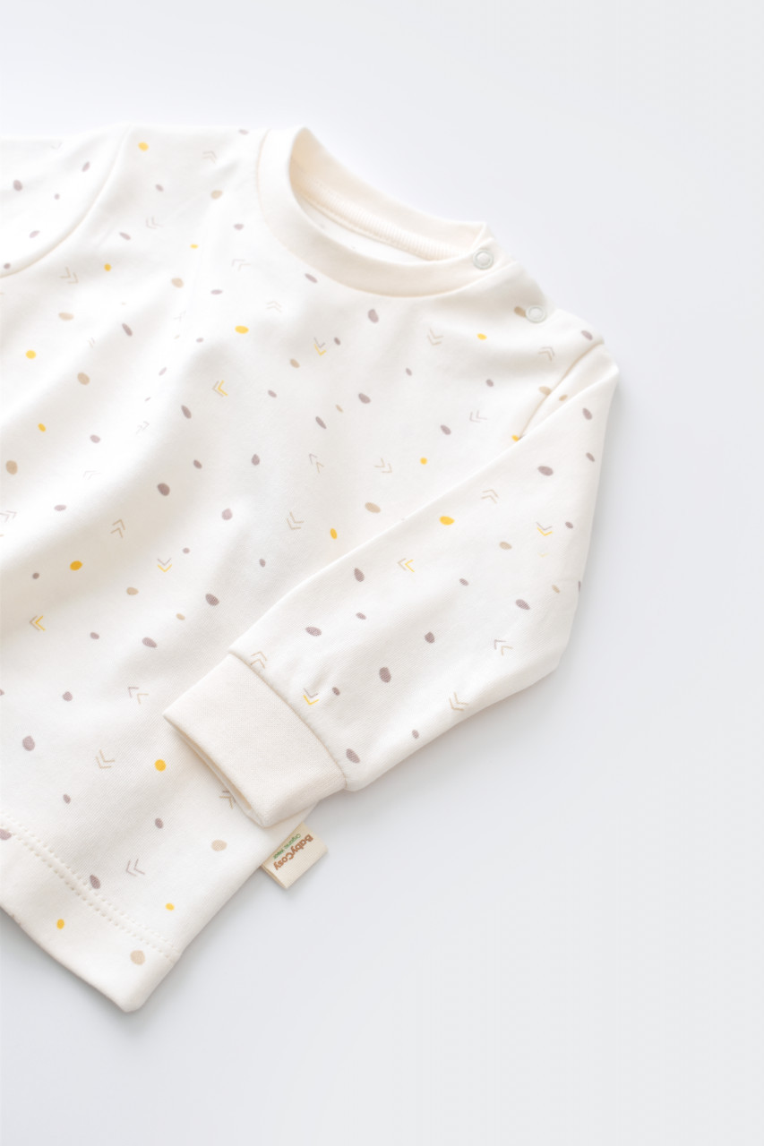 Set bluzita cu maneca lunga si pantaloni lungi - bumbac organic 100% - imagine 25