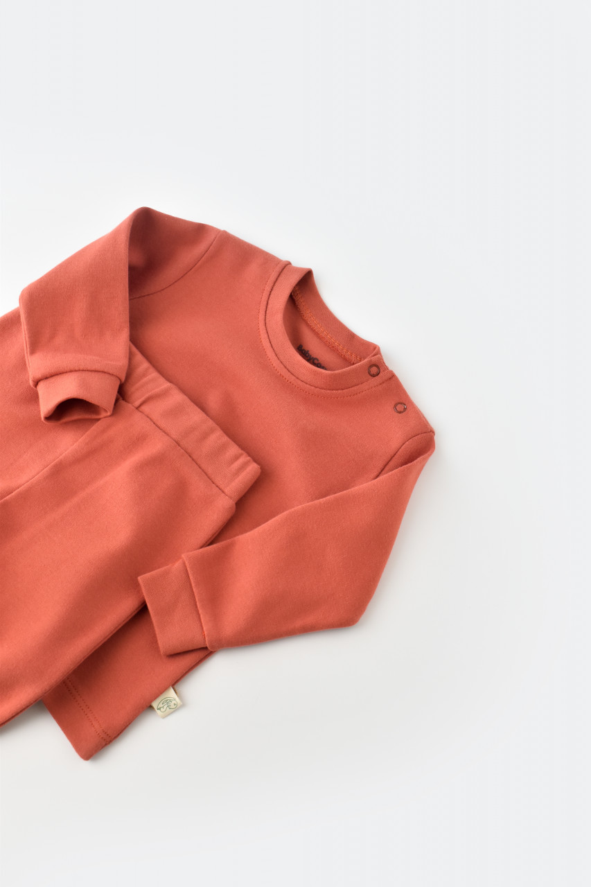 Set bluzita cu maneca lunga si pantaloni lungi - bumbac organic 100% - imagine 49