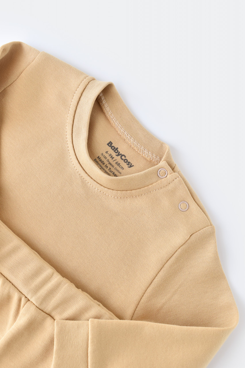 Set bluzita cu maneca lunga si pantaloni lungi - bumbac organic 100% - imagine 39