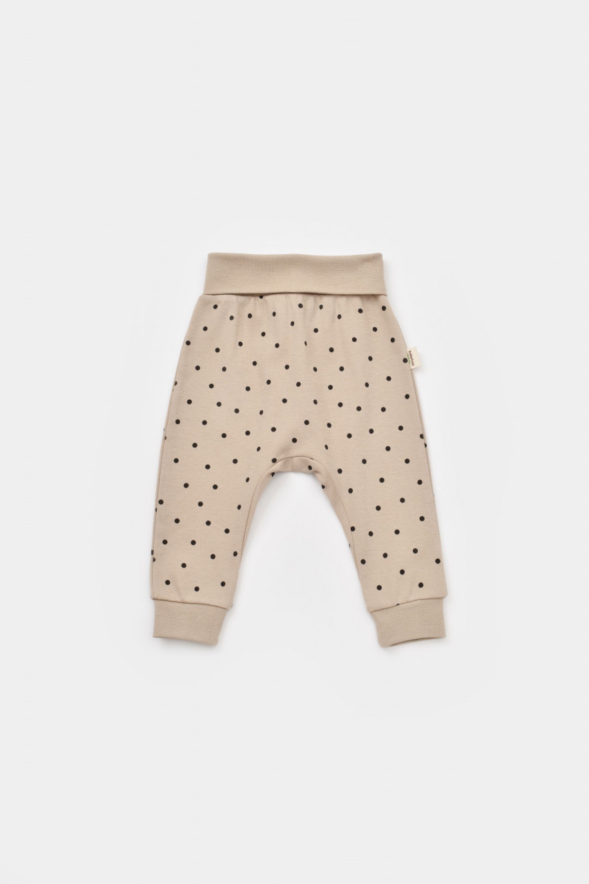 Set bluzita cu maneca lunga si pantaloni lungi cu buline Girafa, BabyCosy, 100% bumbac organic - imagine 5