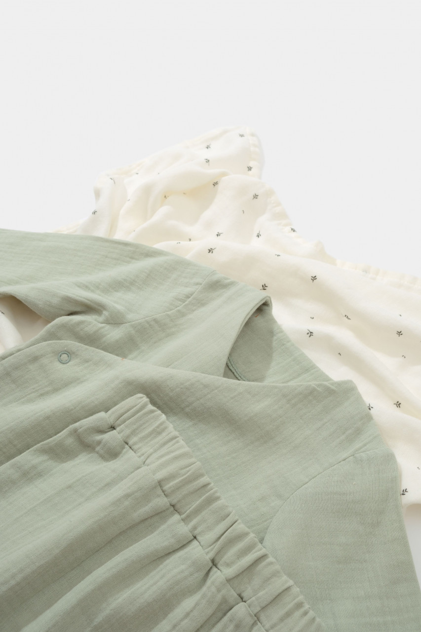 Set bluzita petrecuta si pantaloni lungi din muselina, BabyCosy, 100% bumbac organic - imagine 19