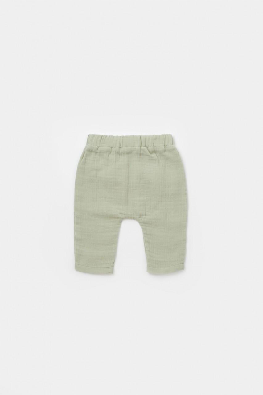 Set bluzita petrecuta si pantaloni lungi din muselina, BabyCosy, 100% bumbac organic - imagine 22