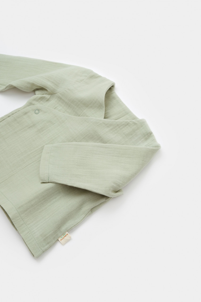 Set bluzita petrecuta si pantaloni lungi din muselina, BabyCosy, 100% bumbac organic - imagine 23