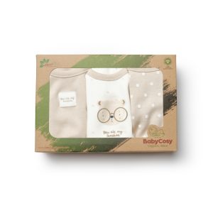 Set de 3 body TeddyBear, BabyCosy, 100% bumbac