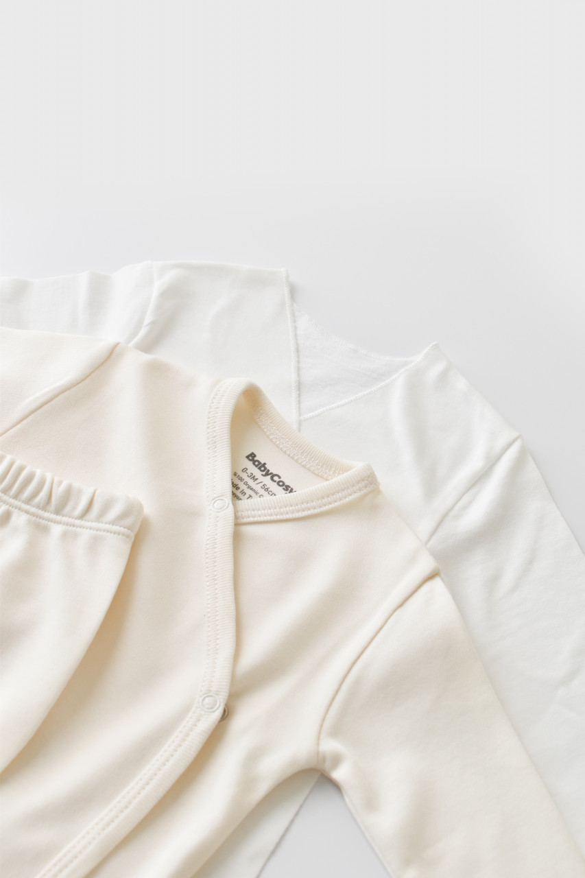 Set de 5 piese pentru nou nascut - 100% bumbac organic - BabyCosy - imagine 46