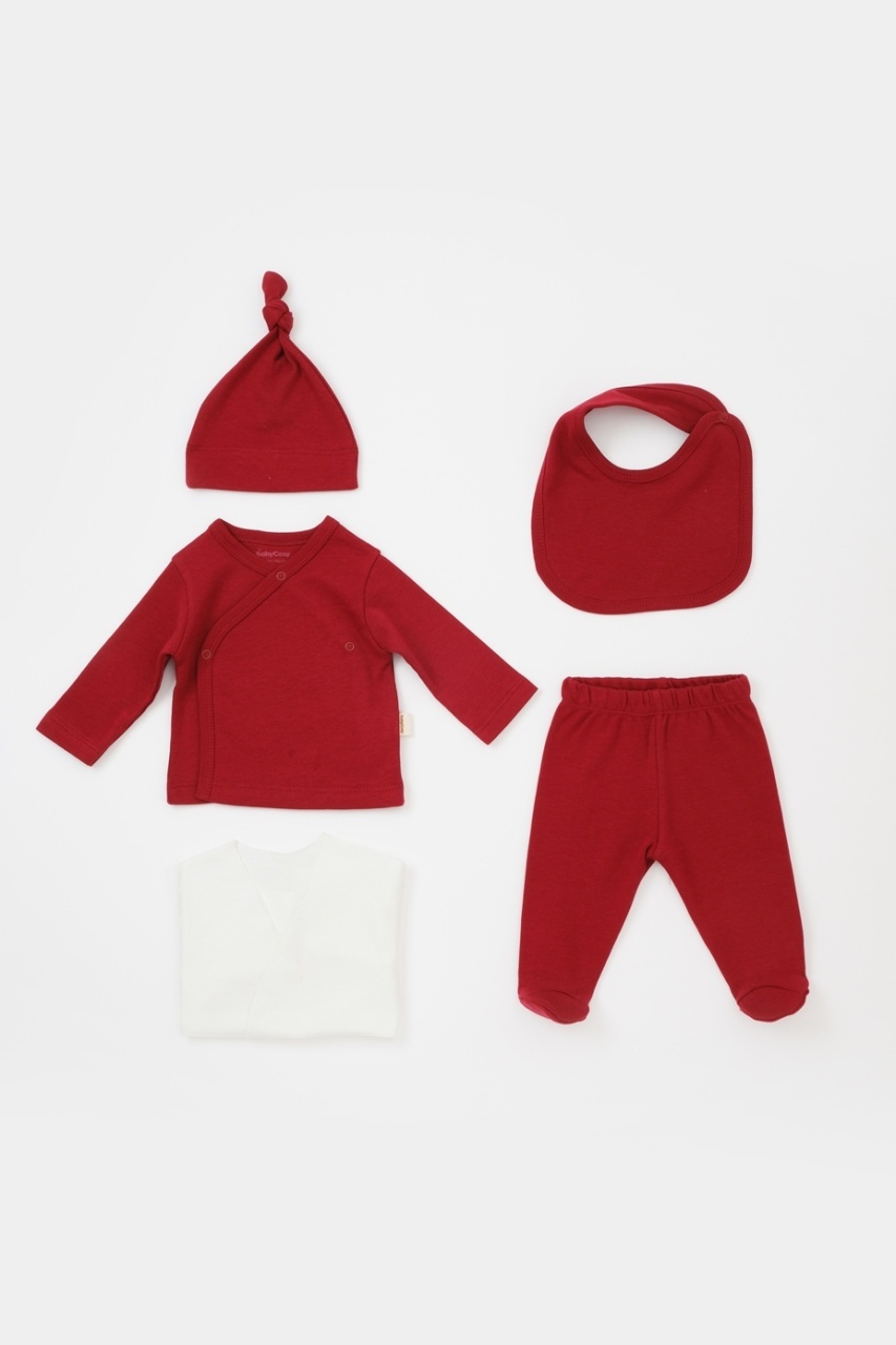 Set de 5 piese pentru nou nascut - 100% bumbac organic - BabyCosy - imagine 66