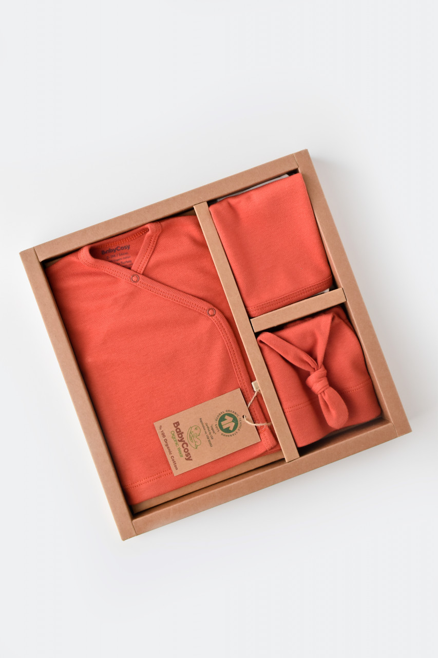 Set de 5 piese pentru nou nascut - 100% bumbac organic - BabyCosy - imagine 86