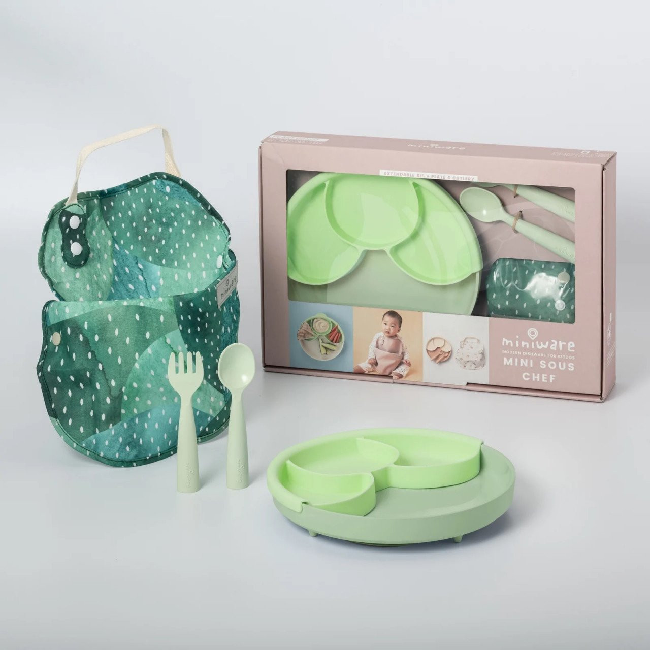 Set diversificare hrana bebelusi Miniware Mini Sous Chef 100% din materiale naturale biodegradabile, 6 piese - imagine 9