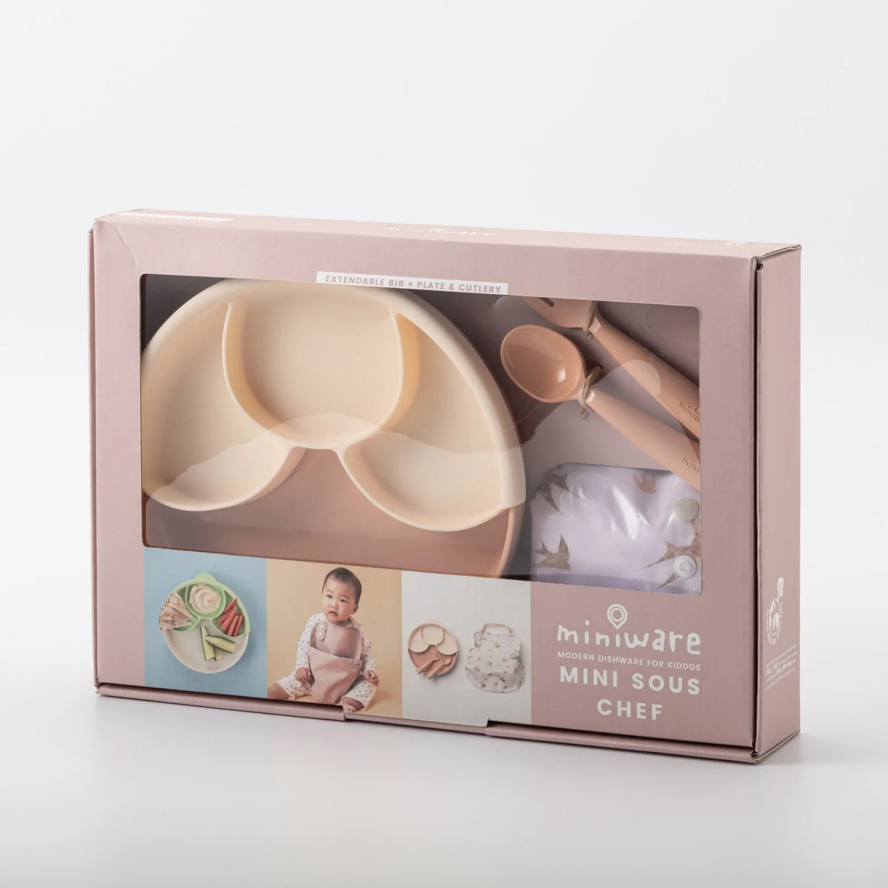 Set diversificare hrana bebelusi Miniware Mini Sous Chef 100% din materiale naturale biodegradabile, 6 piese - imagine 4