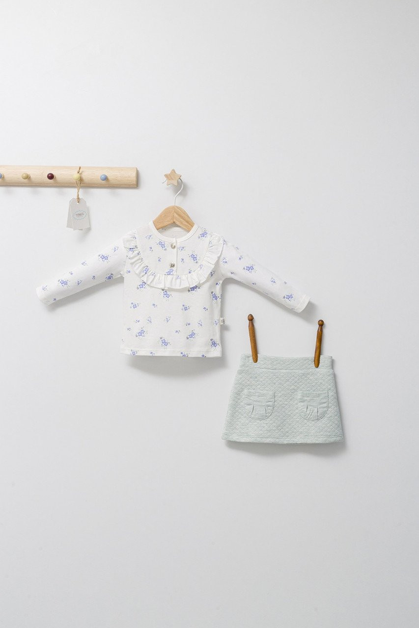 Set elegant cu fustita si bluzita pentru bebelusi Paris Love, Tongs baby