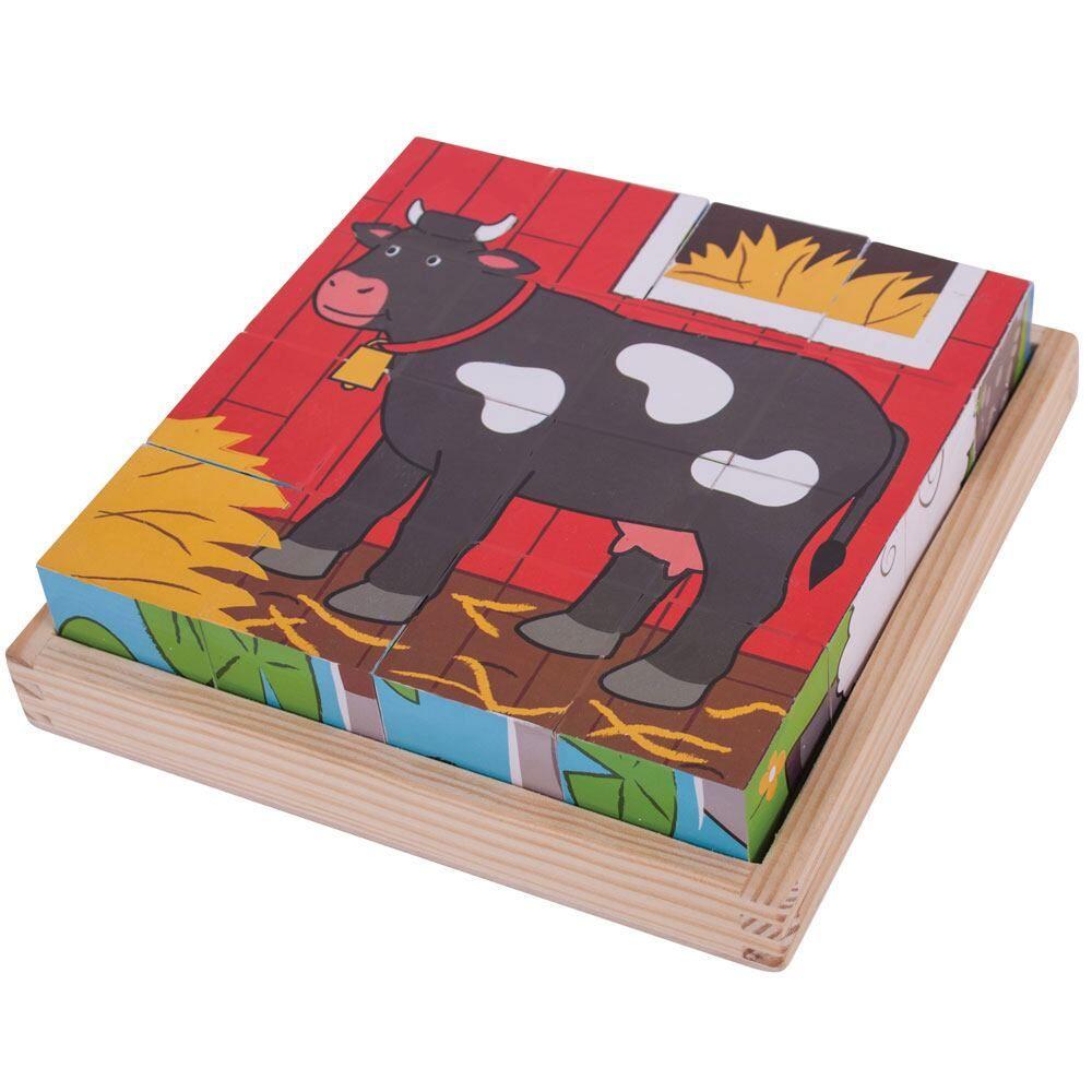 Puzzle cubic - Animalute de la ferma - imagine 3