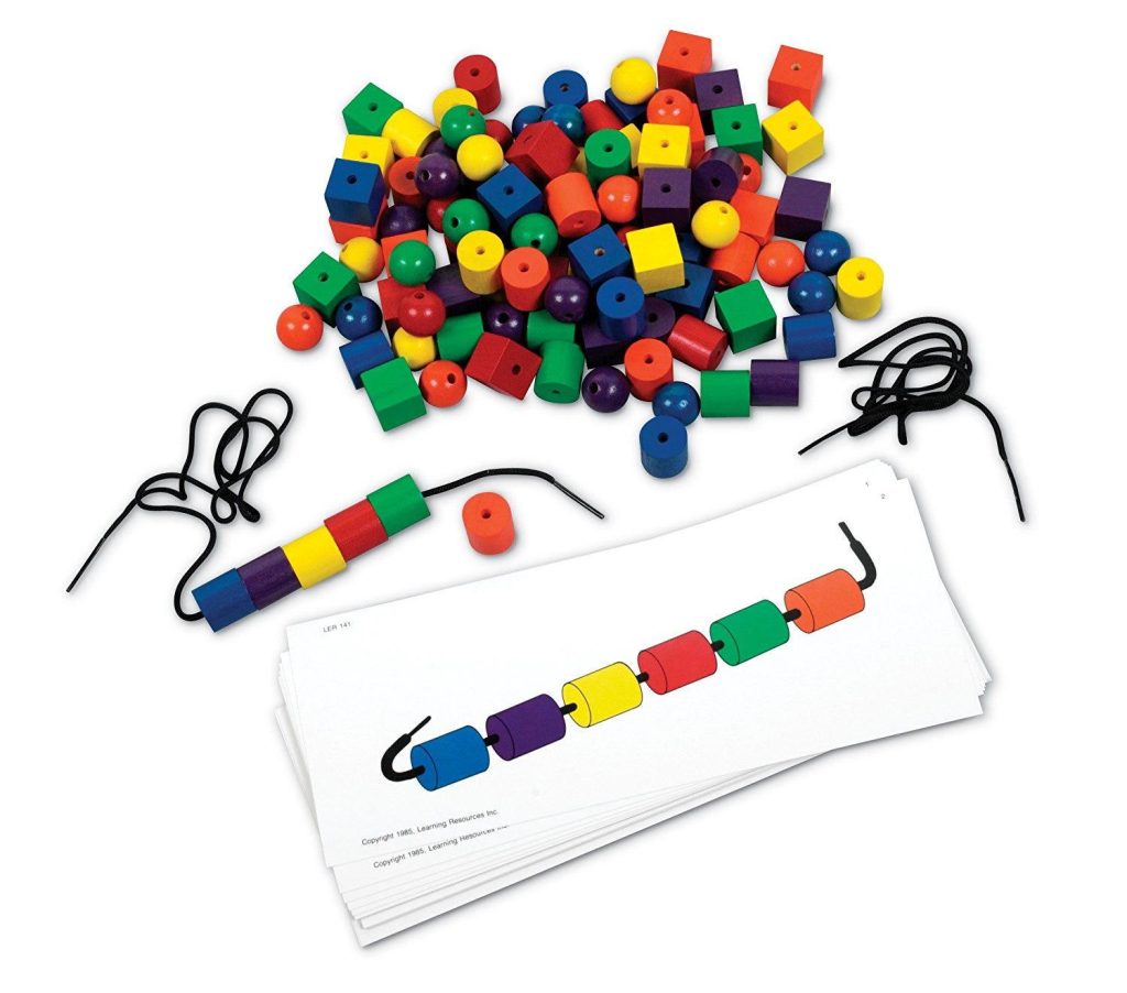 Set de margele si carduri Learning Resources
