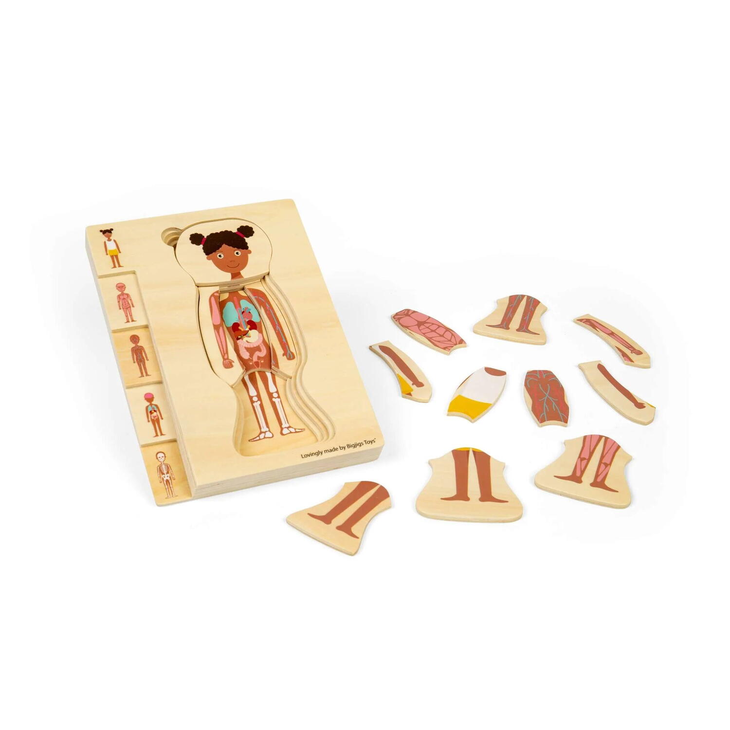 Puzzle anatomic din lemn - Fetita - imagine 2