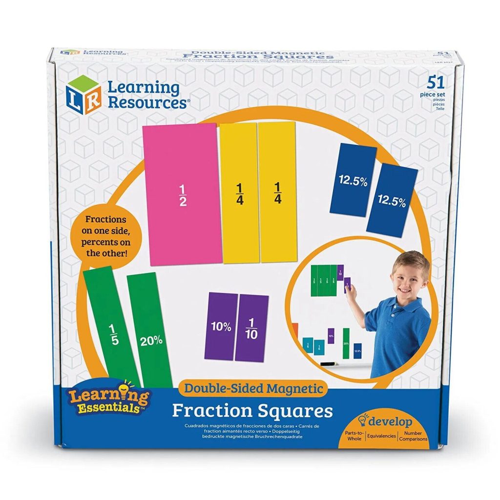 Set magnetic cu fractii - Patrate Learning Resources