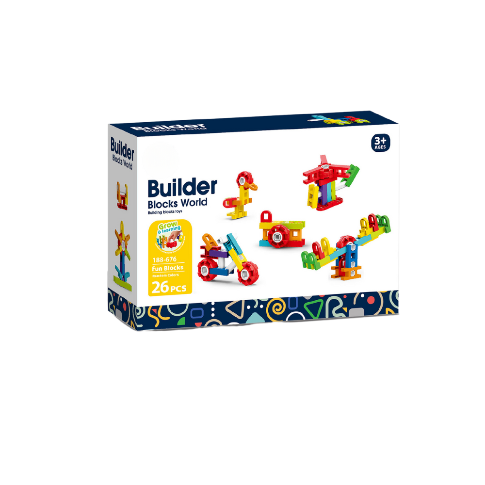 Set de constructie STEAM - Fun Blocks (26 piese) Bufnitel
