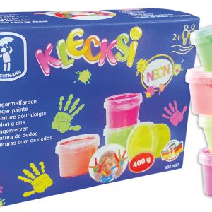 Vopsea pentru pictura cu degetele - 4 culori neon FEUCHTMANN