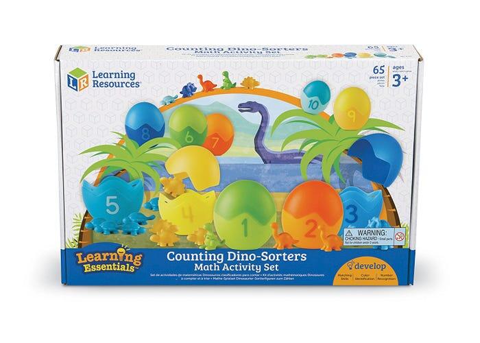 Set pentru sortat si numarat - Dinozauri colorati Learning Resources
