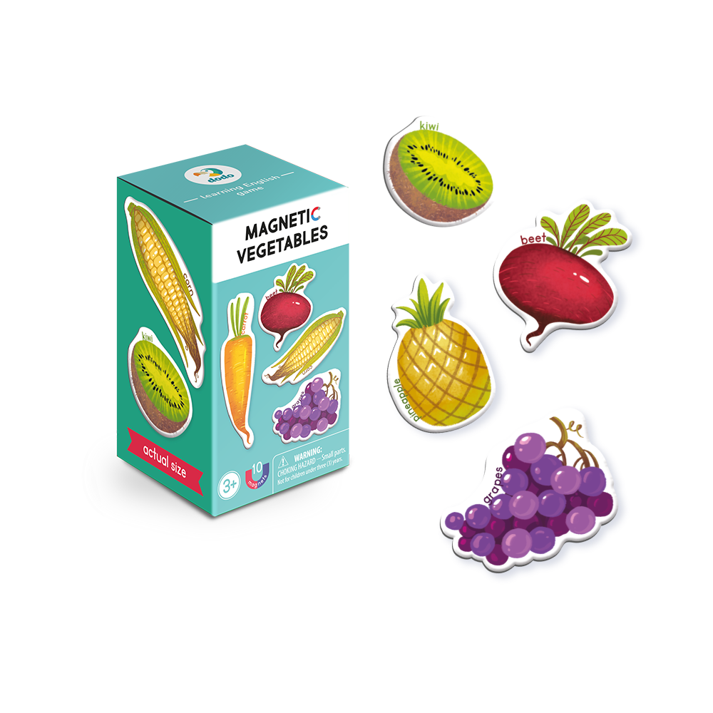 Set magnetic - Invat legume si fructe in lb. engleza Dodo