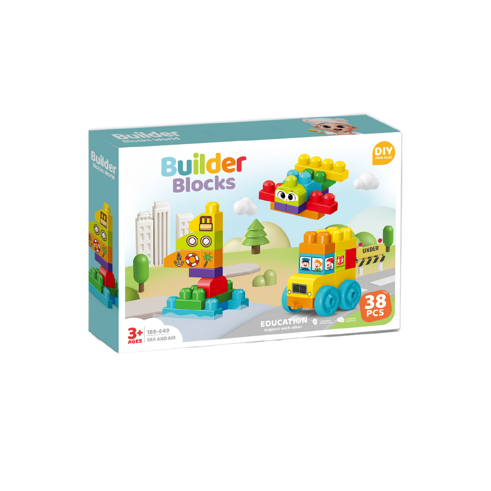 Set de constructie STEAM - Vehicule (38 piese) Bufnitel