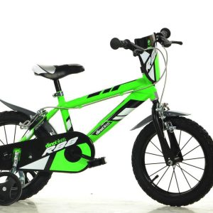 Bicicleta verde pentru copii 16" DINO BIKES
