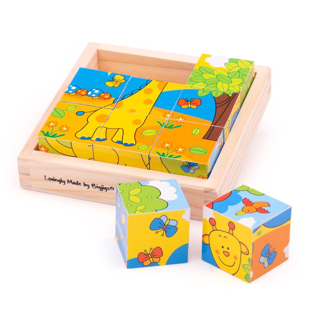 Puzzle cubic - safari BIGJIGS Toys