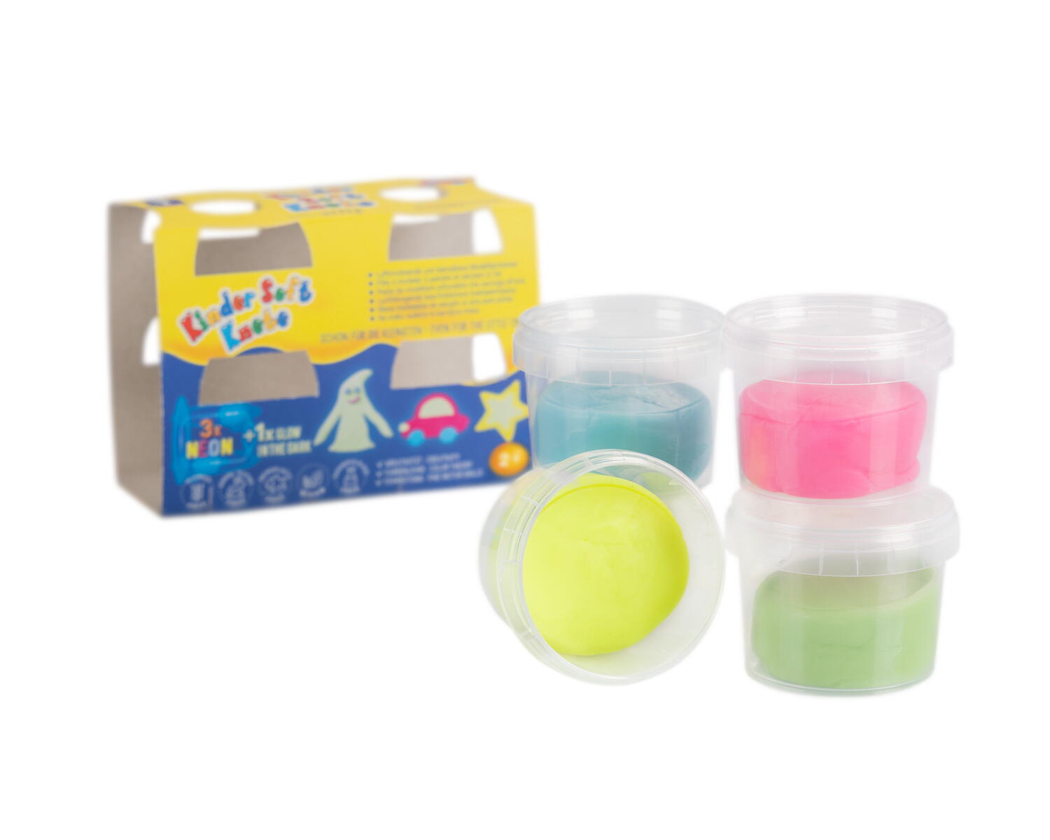 Plastilina non-toxica Kinder - Neon - imagine 2