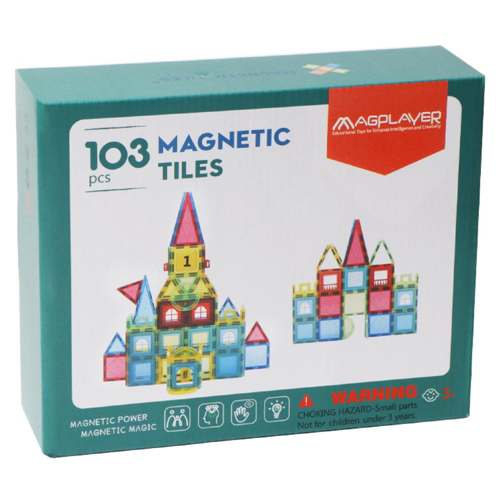 Set de constructie magnetic 3D - 103 piese MAGPLAYER
